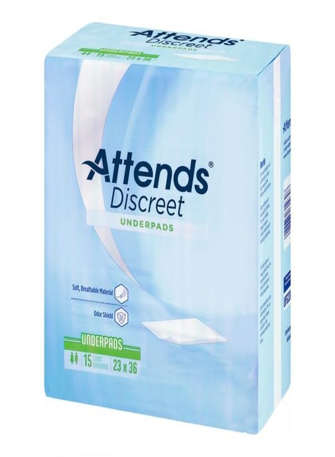Attends Discreet Underpads, 23"x36" Disposable Absorbent Pad for Skin and Surface Protection, Heavy Absorbency, 15ct Bag - Image 2